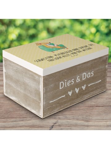 Mr. & Mrs. Panda Aufbewahrungsbox Schwestern Psychologen mit Spruch in Gelb Pastell