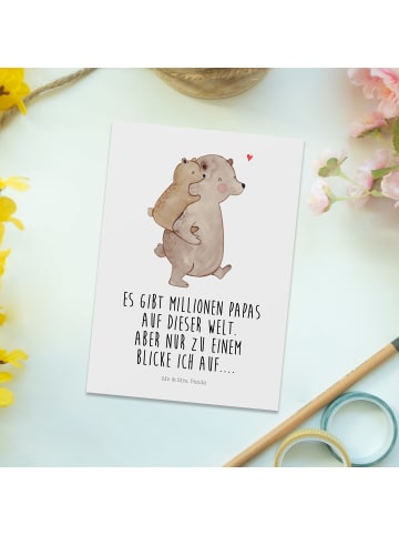 Mr. & Mrs. Panda Grußkarte Papa Bär mit Spruch in Weiß