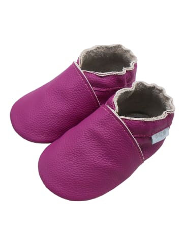 Basrakids Baby Krabbelschuhe aus Leder, weiche Lauflernschuhe mit rutschfester Sohle 
