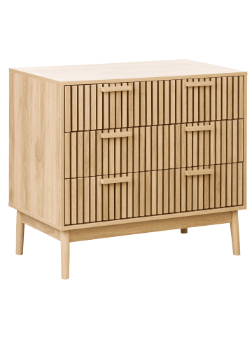 Beliani Kommode LYNWOOD in Braun - (W) 90 x (H) 79 x (L) 49 cm
