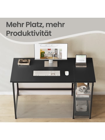 VASAGLE Computertisch Barnet in Schwarz - (B)120 x (H)76 x (T)60 cm