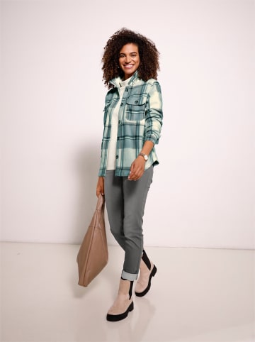 WITT WEIDEN Fleecejacke in champagner-jade-kariert