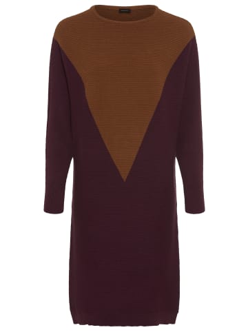 Laura Scott Strickkleid in bordeaux-braun