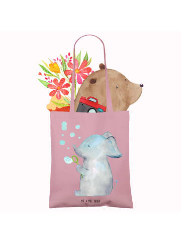 Mr. & Mrs. Panda Schultertasche Elefant Seifenblasen ohne Spruch in Rosa Pastell