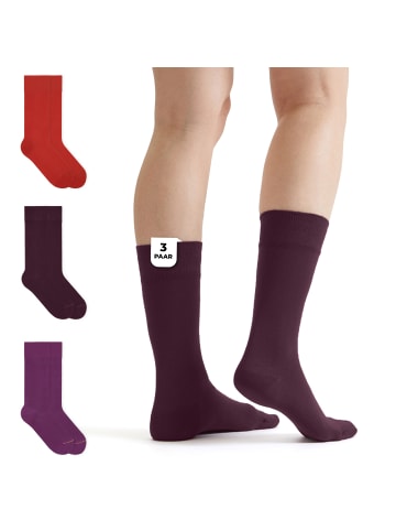 von Jungfeld Classic Socken-Set Signature Innenbund in Chakra