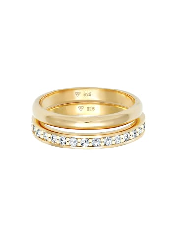 Elli Ring 925 Sterling Silber Ring Set in Gold