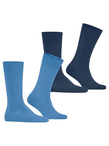 Burlington Socken 2er Pack in Dunkelblau/Blau