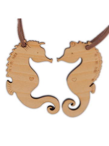 Mr. & Mrs. Panda paar schlüsselanhänger Seepferdchen verliebt oh... in Braun