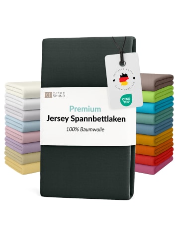 Carpe Sonno Edel-Jersey Spannbettlaken in Anthrazit
