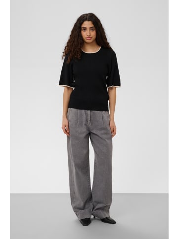 Soaked in Luxury Kurzarm-Bluse SLLysandra Regular fit in Black
