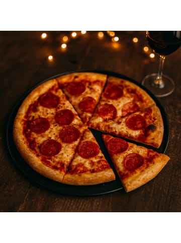 relaxdays 4 x Pizzablech + Gestell