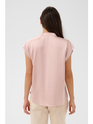 SAINT TROPEZ Kurzarm-Bluse PananSZ Gerade Passform in Pale Mauve