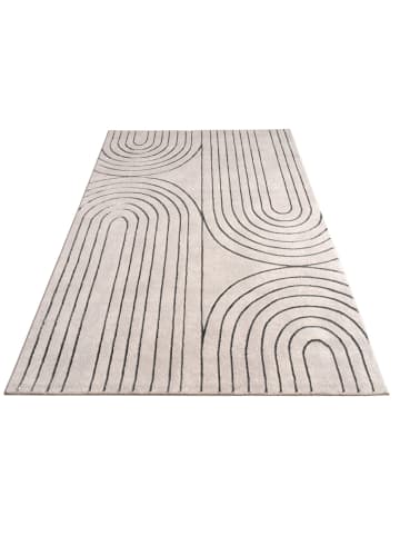 KADIMA DESIGN Teppich Kurzflor Abstrakt Wohnzimmer in Grau