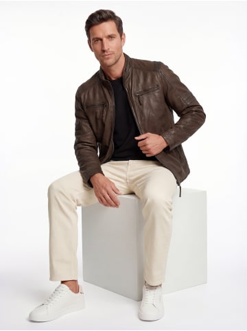 Nils Sundström Lederjacke Anton in braun