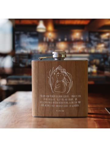 Mr. & Mrs. Panda taschenflasche Hase Blume mit Spruch in Braun