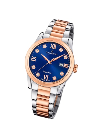Candino Analog-Armbanduhr Candino Elegance roségold, silber mittel (ca. 33mm)