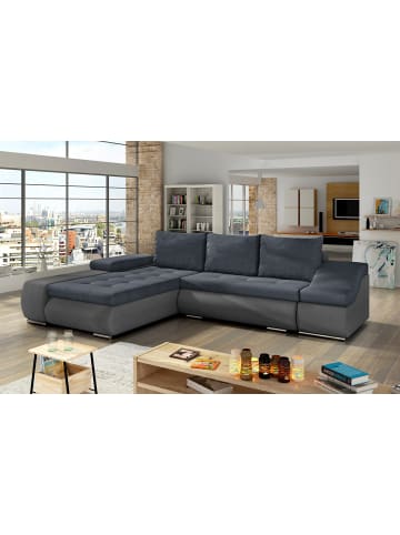 MF Design Onitaro Recamiere Links in Blau -  (L) 200 x (B) 295 x (H) 82 cm