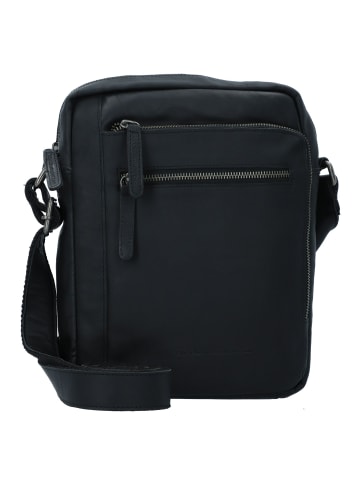 The Chesterfield Brand Wax Pull Up Umhängetasche Leder 21 cm in schwarz