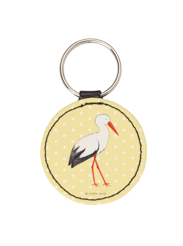 Mr. & Mrs. Panda Anhänger Storch ohne Spruch in Gelb Pastell