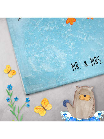 Mr. & Mrs. Panda handtuch gäste wc Fuchs Weihnachten ohne Spruch in Eisblau