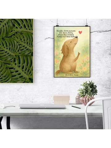 Mr. & Mrs. Panda wanddeko Hund Liebe Design mit Spruch in Weiß