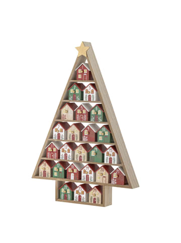 Bloomingville Adventskalender Calvin Tannenbaum-Form in rot