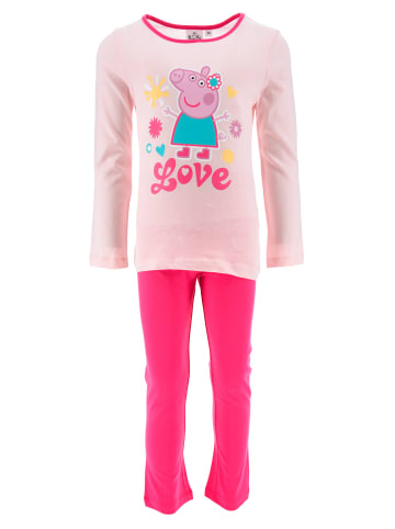 Peppa Pig 2tlg. Outfit: Schlafanzug Langarmshirt und Hose in Pink