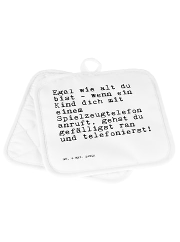 Mr. & Mrs. Panda Backhandschuhe Egal wie alt du... mit Spruch in Weiß