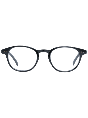 Unisex Brillenfassung mit Sehstärke-Gläsern Rund Schwarz