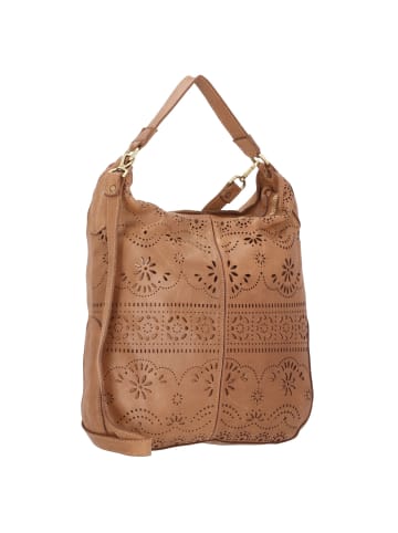 Caterina Lucchi Schultertasche Leder 33 cm in cognac