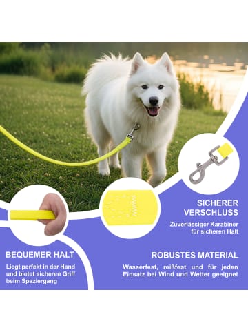 Reichstadt Reichstadt  RS Pets Führleine Texturierte PVC 25RSP085 Yellow 5m