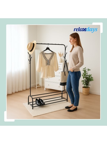 relaxdays Kleiderständer in Weiß - (B)110 x (H)158 x (T)40 cm in weiß