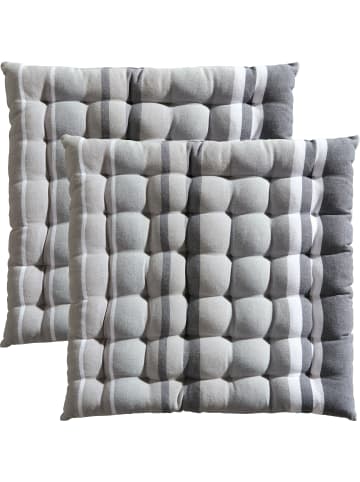 REDBEST Baumwolle, Gewebt Stuhlkissen 2er-Pack in grau