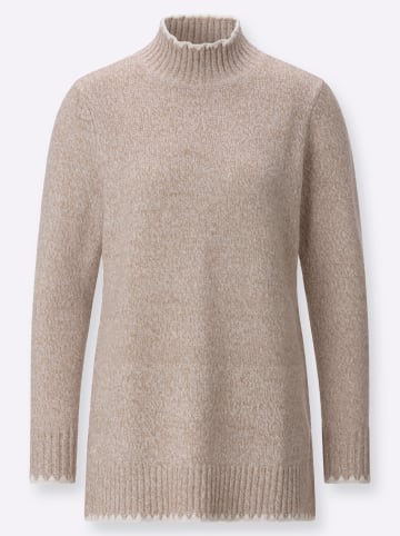 WITT WEIDEN Long-Pullover in sesam-meliert