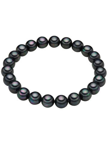 Lulu & Jane Armband Muschelkernperle anthrazit in anthrazit