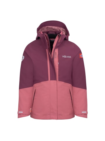 Trollkids 3 in 1 Jacke Skanden in deep ruby