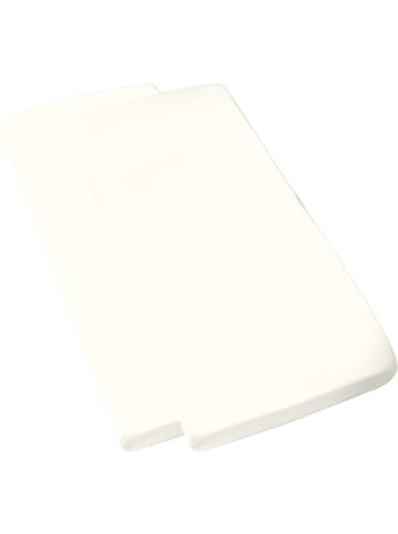 Erwin Müller Single-Jersey Kinder-Spannbettlaken im 2er-Pack Murnau in wollweiß