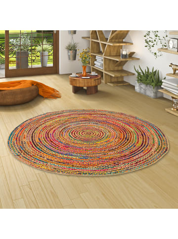 Pergamon Teppich  Jute Baumwolle Salsa in Bunt