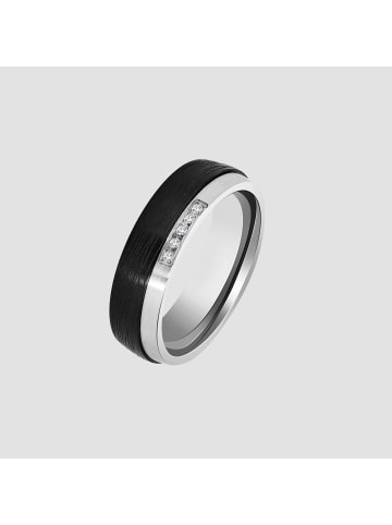 Adeliás Damen Ring aus Edelstahl in weiß