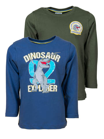 Salt and Pepper  Zweier Langarmshirt Set Dinosaurier in multi colour