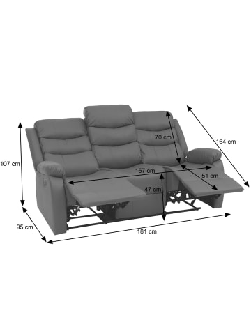 MCW 3er Kinosessel O62, Schwarz