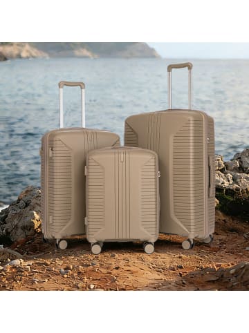 ABRIHOME Kofferset in Champagner 3-teilig mit Zahlenschloss