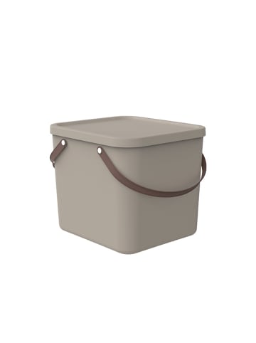 Rotho Albula Aufbewahrungsbox 40l mit Deckel, recyceltem Kunststoff in Cappuccino