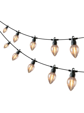 MARELIDA LED Lichterkette flackernde Kerzenlampen Flammeneffekt L: 3,5m in grün