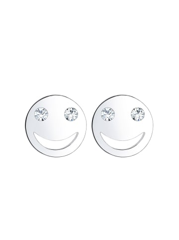 Elli Ohrringe 925 Sterling Silber mit Smiling Face in Silber