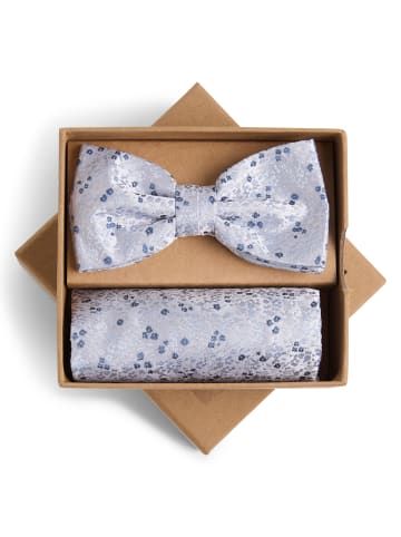 Finshley & Harding London Fliege in hellblau silber - 0001