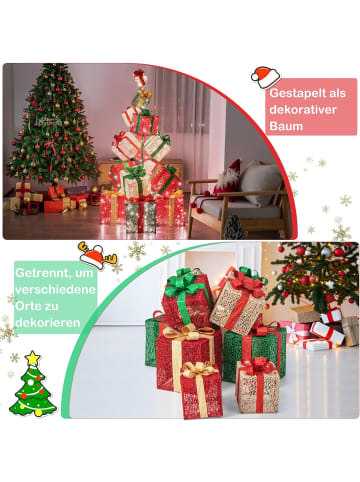 COSTWAY Geschenkboxen LED in Bunt