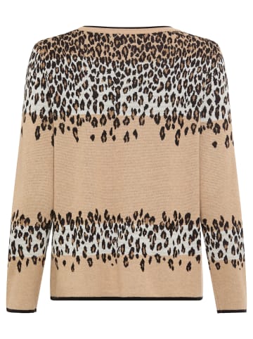 Olsen Strickpullover Urban Wild Henny in beige schwarz - 0001