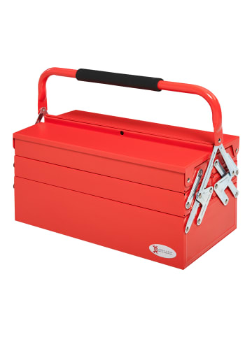 DURHAND Werkzeugkasten-56L x 20B x 41H cm-Rot