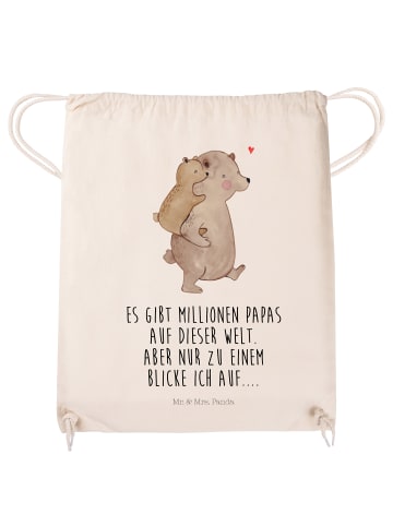 Mr. & Mrs. Panda Stoffbeutel Papa Bär mit Spruch in Creme